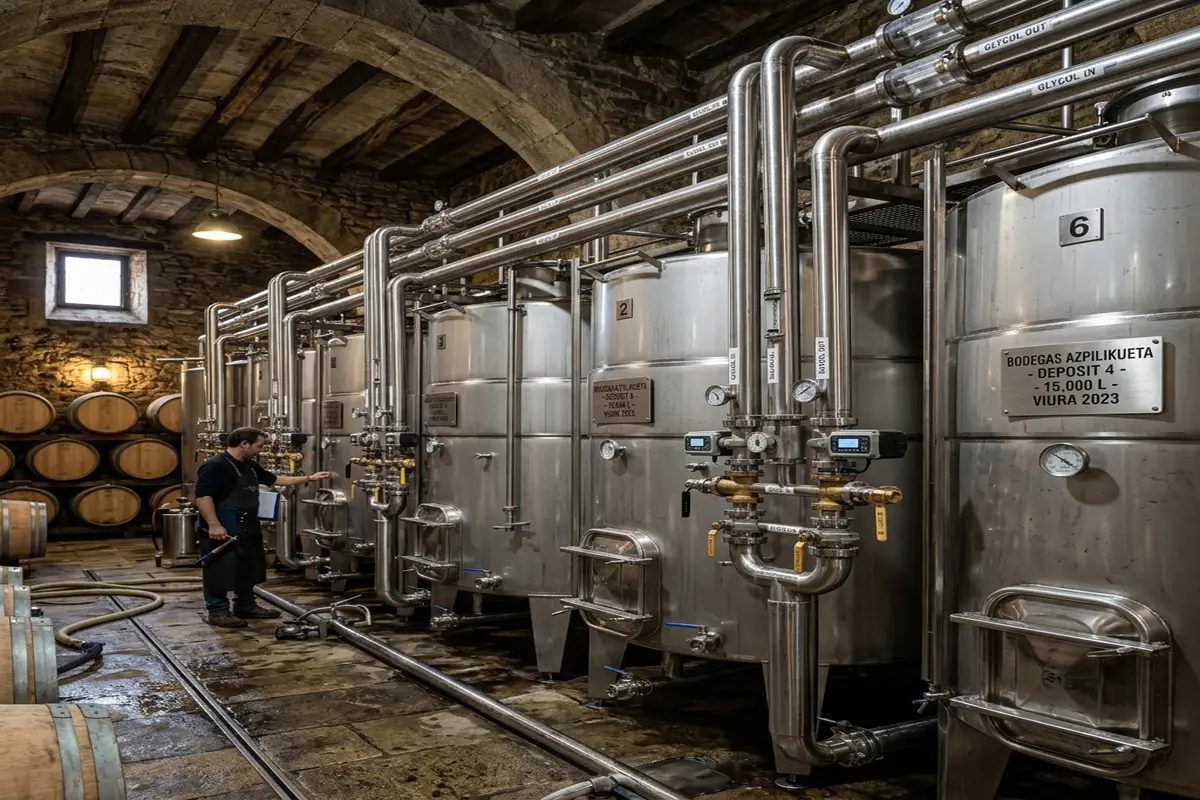 Instalaciones hidráulicas y climatización de bodegas por Izura en Olite y Navarra